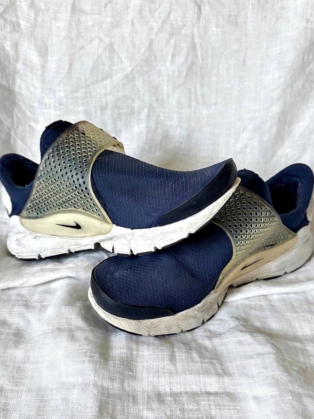 Nike Sock Dart Navy Blue Slip-On Sneakers Size 8